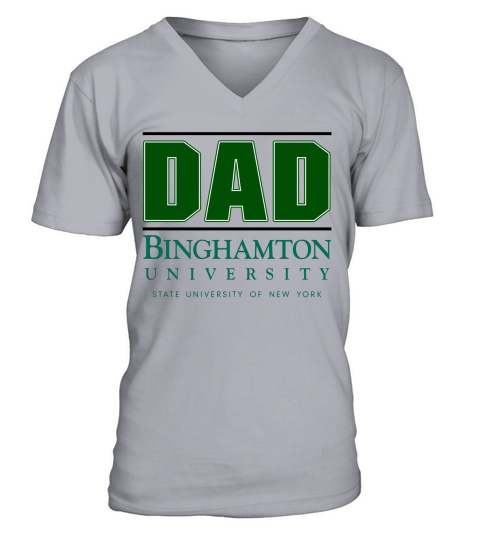Binghamton University State University Of New York Proud Dad Parents Day 2020 V-Neck T-shirt