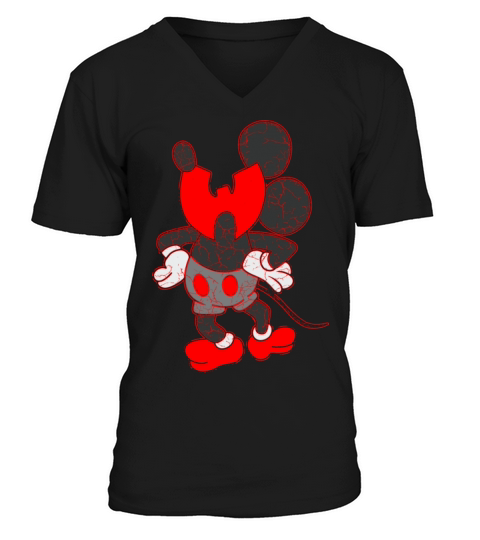 funny for kids animal wutang red V-Neck T-shirt