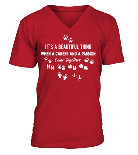Its a Beautiful Thing When a Career and a Passion V-Neck T-shirt