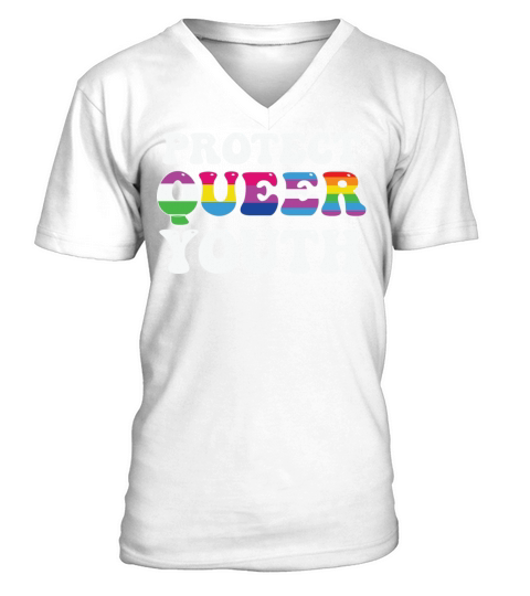 LBGT Flag Gay Pride Human Vintage Rainbow V-Neck T-shirt