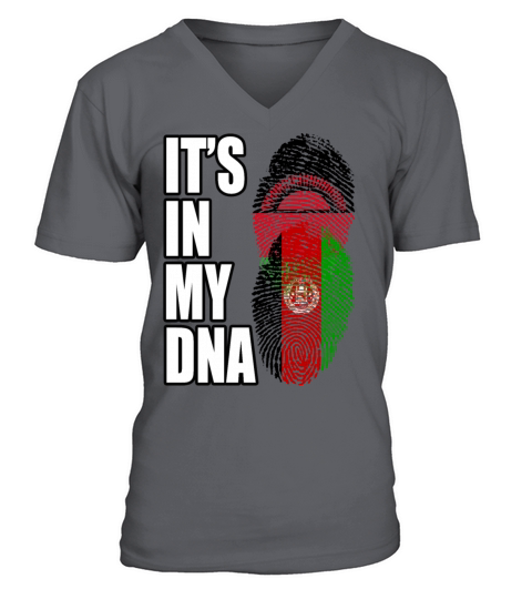 Malawian And Afghanistan Mix Heritage DNA Flag V-Neck T-shirt
