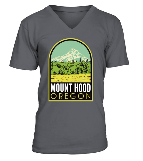Mount Hood Oregon Vintage V-Neck T-shirt