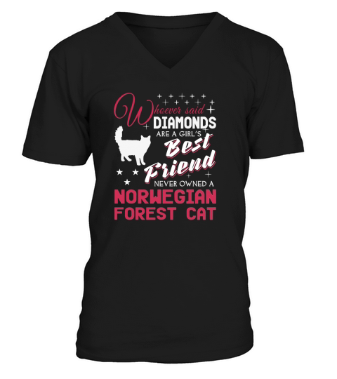 Norwegian Forest Cat cute shirts V-Neck T-shirt