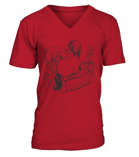 PonyBed Thelwell Cartoon V-Neck T-shirt