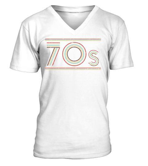 Retro 70s 1970 Vintage Seventies Party 1970s V-Neck T-shirt
