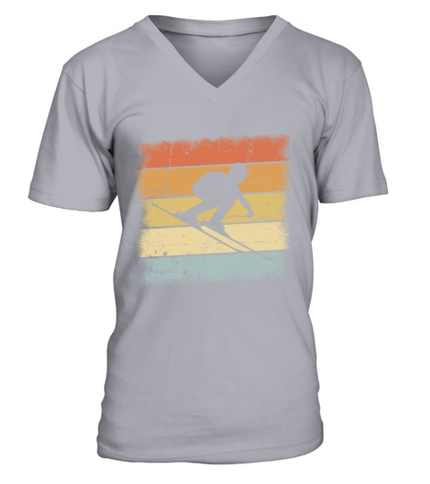 Ski Vintage Retro Design V-Neck T-shirt