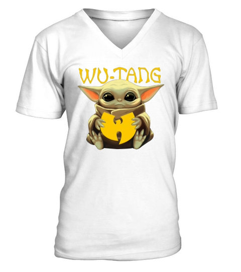 Star Wars Baby Yoda Hug Wu-tang Clan shirt - Unisex Long Sleeve V-Neck T-shirt