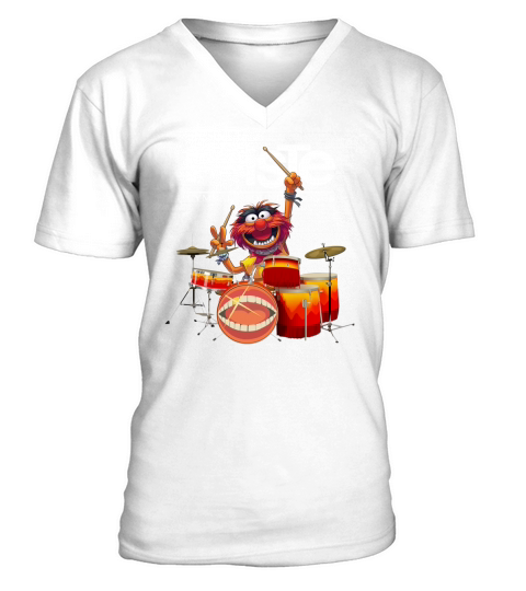 The Muppet Show Animal Playing Drum Paiste Cymbals Sound Gongs Shirtc V-Neck T-shirt