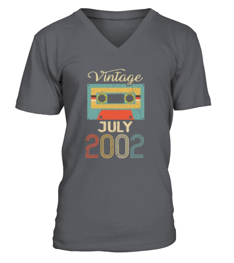 Vintage July 2002 20th Birthday 20 Year Gift V-Neck T-shirt