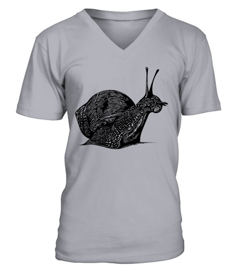Vintage Realistic Snail V-Neck T-shirt