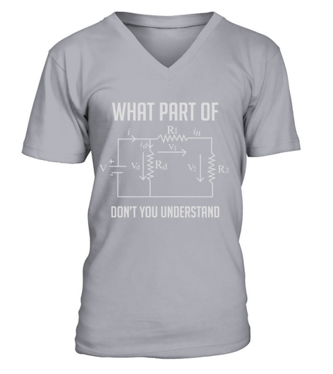 what part of circuit dont you understand electric math tee qk4 Black V-Neck T-shirt