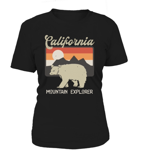 Hiking Bear Retro Hike Camper California Women's T-Shirt