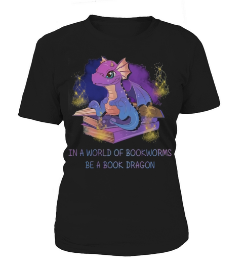 In a world of bookworms be a book dragon purple shirt Women's T-Shirt