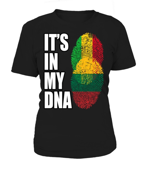 Malian And Lithuanian Mix Heritage DNA Flag Women's T-Shirt