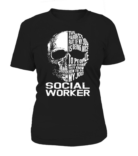 SOCIAL WORKER Skull Job Women's T-Shirt