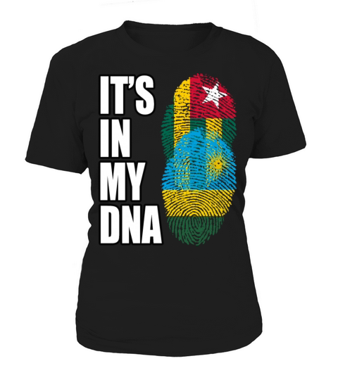 Togolese And Rwandan Mix Heritage DNA Flag Women's T-Shirt