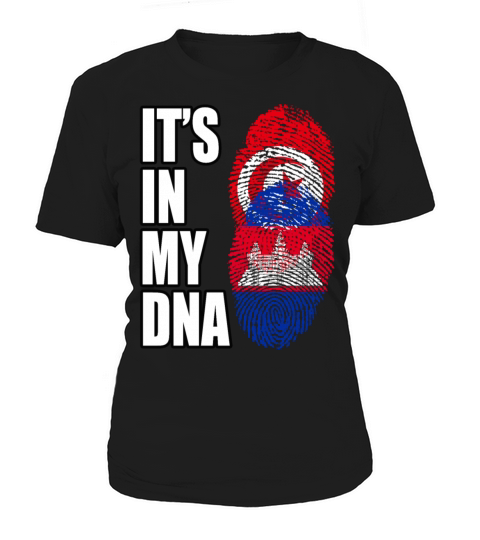 Tunisian And Cambodian Mix Heritage DNA Flag Women's T-Shirt