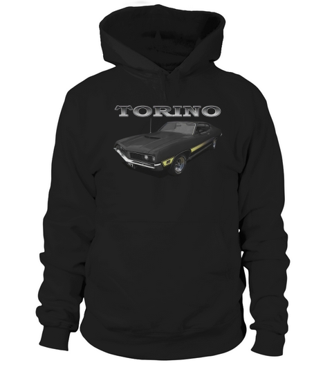 1971 Ford Torino Black Hoodie Unisex