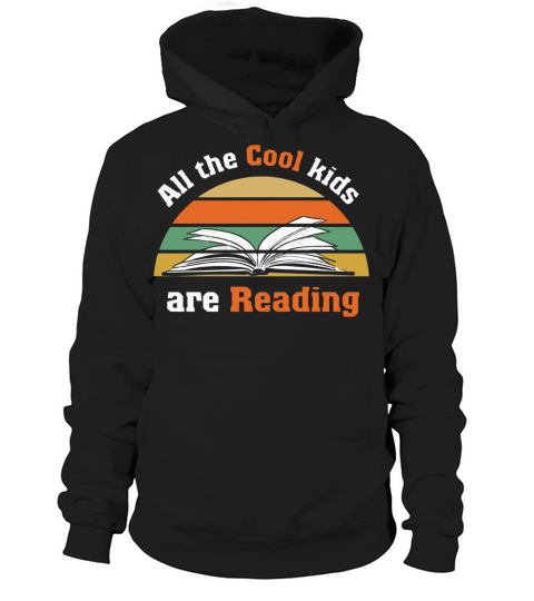 all the cool kids are reading vintage Hoodie Unisex