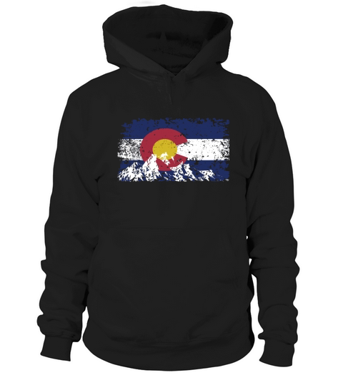 Colorado Flag Mountain Love Colorado Hoodie Unisex