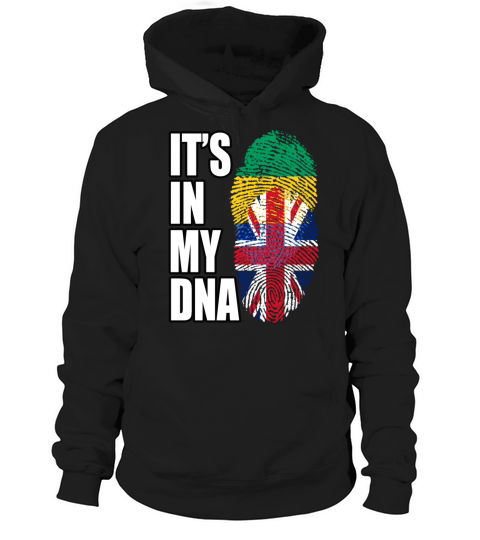 Gambian And British Mix Heritage DNA Flag Hoodie Unisex
