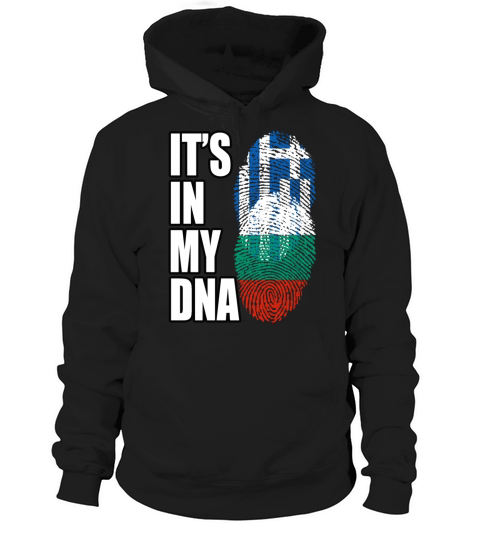 Greek And Bulgarian Mix Heritage DNA Flag Hoodie Unisex
