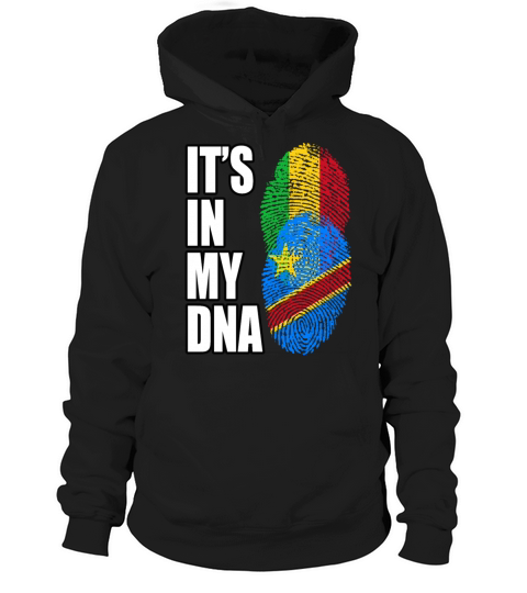 Malian And Congolese Mix Heritage DNA Flag Hoodie Unisex