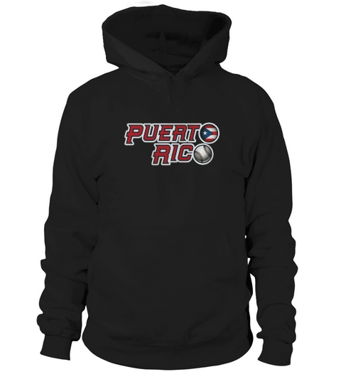 Puerto Rico Baseball Flag Hoodie Unisex