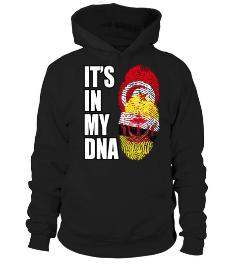 Tunisian And Bruneian Mix Heritage DNA Flag Hoodie Unisex