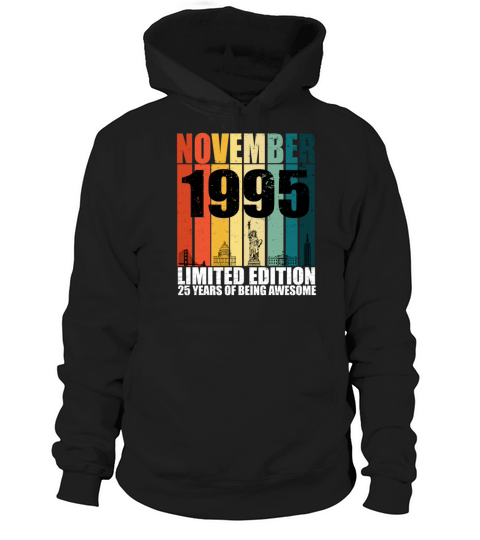 Vintage November 1995 Birthday Hoodie Unisex