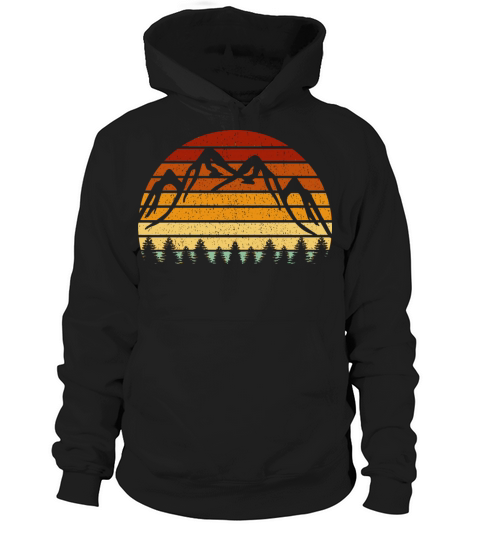 Vintage Sunset Mountains For Nature Loving Mountai Hoodie Unisex