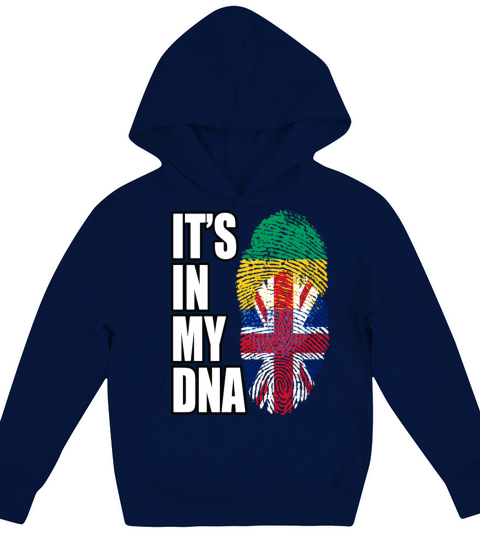 Gambian And British Mix Heritage DNA Flag Kids Hoodie