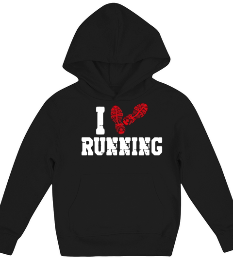 Running Runner Half Marathon Heart Kids Hoodie