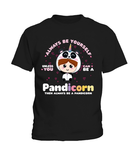Always Be Yourself Pandicorn Panda Zookeeper Kids T-Shirt