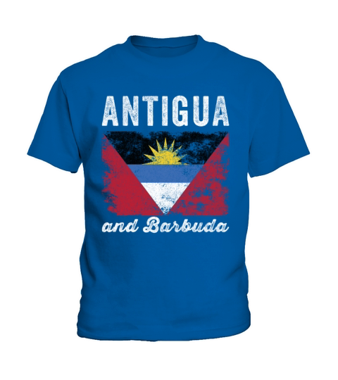 Antigua and barbuda Flag Distressed Kids T-Shirt