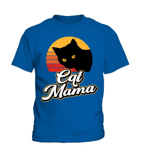 Cat Mama Vintage Eighties Cat Retro Distressed Kids T-Shirt