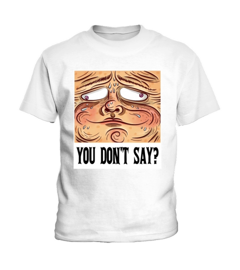 featuring a realistic face with a sarcastic Kids T-Shirt