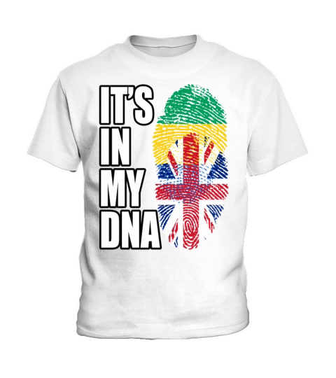 Gambian And British Mix Heritage DNA Flag Kids T-Shirt