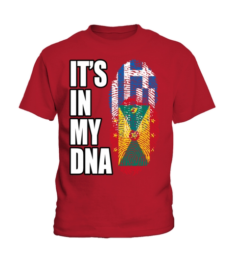 Grenadian And Greek Mix Heritage DNA Flag Kids T-Shirt