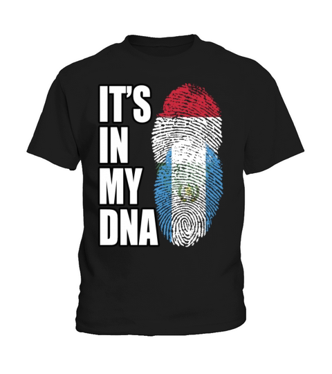 Hungarian And Guatemalan Mix Heritage DNA Flag Kids T-Shirt