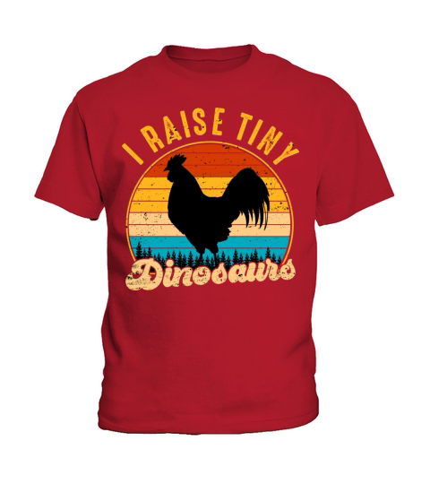 I Raise Tiny Dinosaurs Vintage Retro Chicken Kids T-Shirt