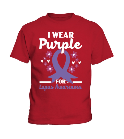 I Wear Purple For Lupus Awareness SLE Disease Kids T-Shirt