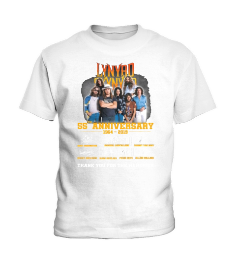 Lynyrd Skynyrd 55th Anniversary 1964-2019 Signatures shirt - Unisex Long Sleeve Kids T-Shirt