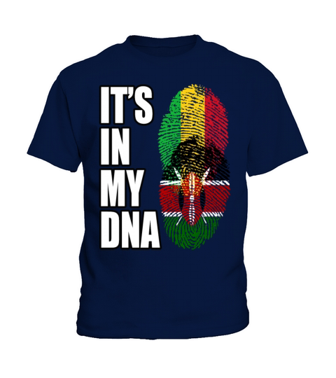 Malian And Kenyan Mix Heritage DNA Flag Kids T-Shirt