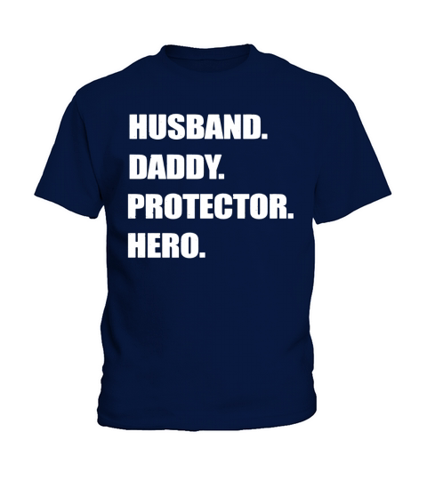 Mens Husband Daddy Protector Hero T-Shirt Gift From Wife Children Kids T-Shirt