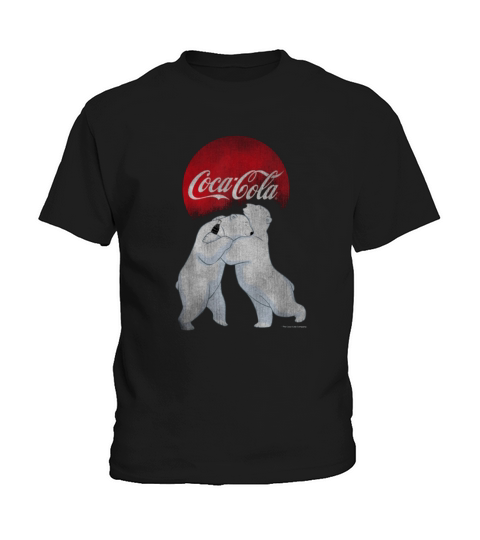 Original Coca-Cola Vintage Christmas Polar Bear Hug Graphic shirt Kids T-Shirt