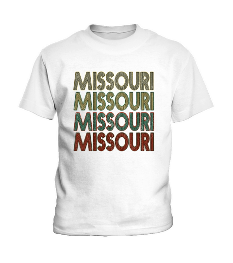 Retro America State Flag Vintage Missouri Kids T-Shirt