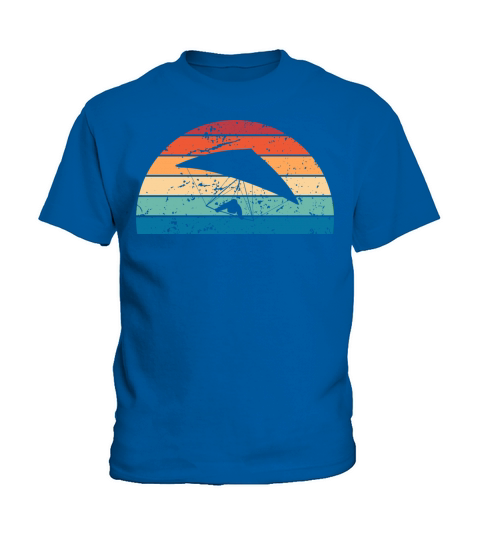 Retro Paragliding Sunset Vintage Paraglider Kids T-Shirt