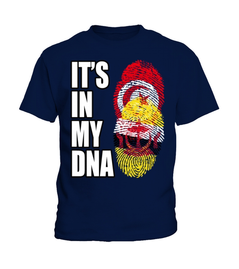 Tunisian And Bruneian Mix Heritage DNA Flag Kids T-Shirt
