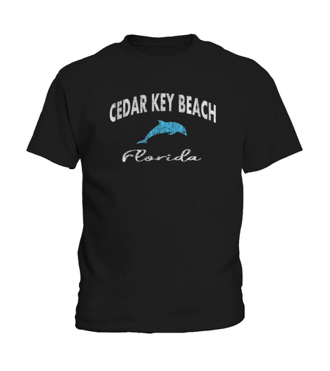 Vintage Dolphin Cedar Key Beach FL Distressed T Shirt Kids T-Shirt